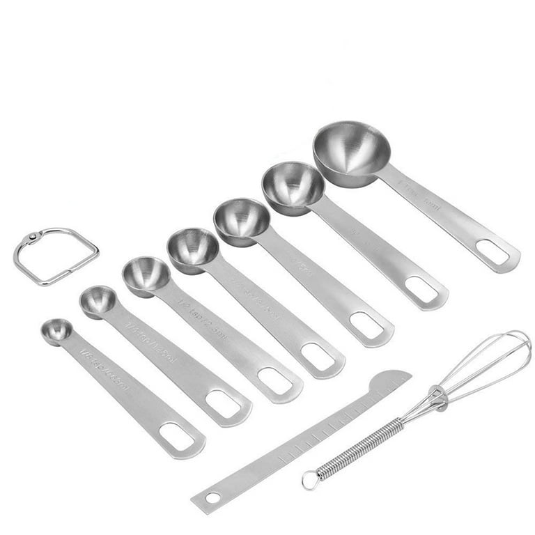 9 pcs Stainless Steel Measuring Cup Kitchen Scale Measuring Spoons