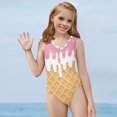 thumbnail image 2 of SEANATIVE Kids Girls Bathing Suit One-Piece Quick Dry Soft Kids Beachwear Swimsuit Size 7-8 Y Strawberry Cream Tank Top Activewear Bikini, 2 of 7