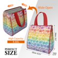 thumbnail image 3 of Pioneer Flower Floral Print Pattern Insulated Lunch Bag for Women & Adults,Large Portable Soft Cooler Lunch Bag,Thermal Food Storage Tote with Pearl Cotton,8.66L,8.75x5.75x9.5 Inch, 3 of 5