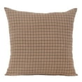 thumbnail image 4 of VHC Brands Khaki Tan Rustic Bedding Millsboro Cotton Plaid Square Euro Sham, 4 of 5