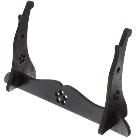 PBPBOX Wooden Flute Holder for Home Durable Display Rack Desktop Stand Brown Size 15.5 x 5.5 x 4.5