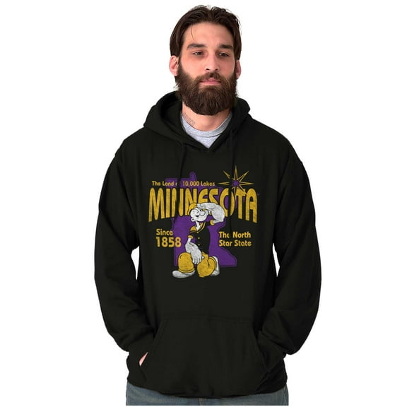 Popeye Minnesota State MN Cartoon Hoodie Sweatshirt Women Men Brisco Brands S