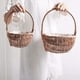 thumbnail image 3 of Cesta de mimbre para niña de las flores tejida a mano con asa, cesta de almacenamiento de mimbre, cesta de picnic vacía, cestas de flores para niña de las flores para bodas, 3 of 6