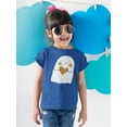 thumbnail image 2 of Cute Doodle Ghost W Heart T-Shirt Toddler -Image by Shutterstock,  4 Toddler, 2 of 4
