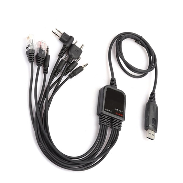 8 In 1 USB Programming Cable, Support Chirp Programming Cable Compatible for , QuanShengcn,Tyt, Radio