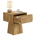thumbnail image 2 of Tribesigns Side End Table with Storage Drawer for Living Room, Bedroom, Office and Dorm Small Space, Modern Mid-Century Accent Farmhouse Bedside with Oval-Shaped Handle, Night Stand Easy Assembly, 2 of 13