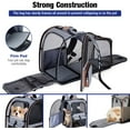 thumbnail image 3 of Large Cat Backpack Carrier Expandable Pet Carrier Backpack for Small Dogs Medium Cats Fit Up to 18 Lbs, Dog Backpack Carrier, Foldable Puppy Backpack Carrier for Travel, Hiking,Grey, 3 of 7