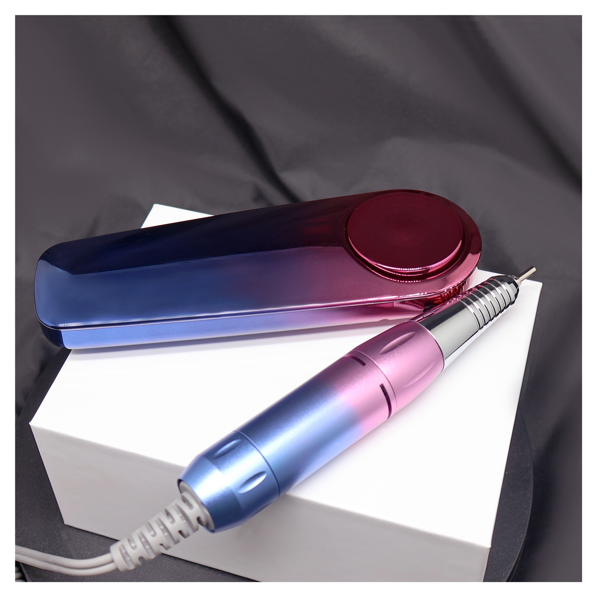 Portable Nail Drill Professional 35000 RPM, Rechargeable Electric Nail File Machine E File For Acrylic Nails Gel Polishing Removing, Cordless Efile With Bits Kit For Manicure Salon Home