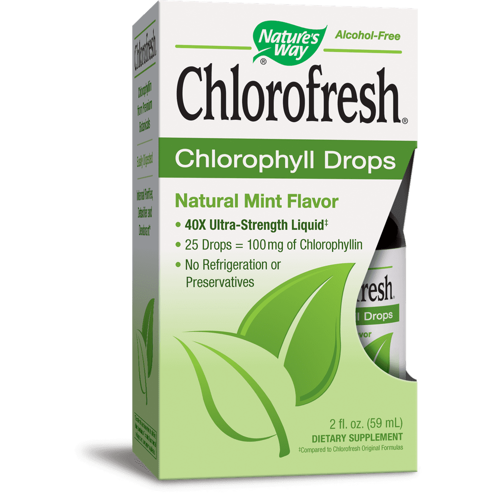 Nature's Way Chlorofresh Chlorophyll Drops Natural Mint -- 2 Fl Oz 