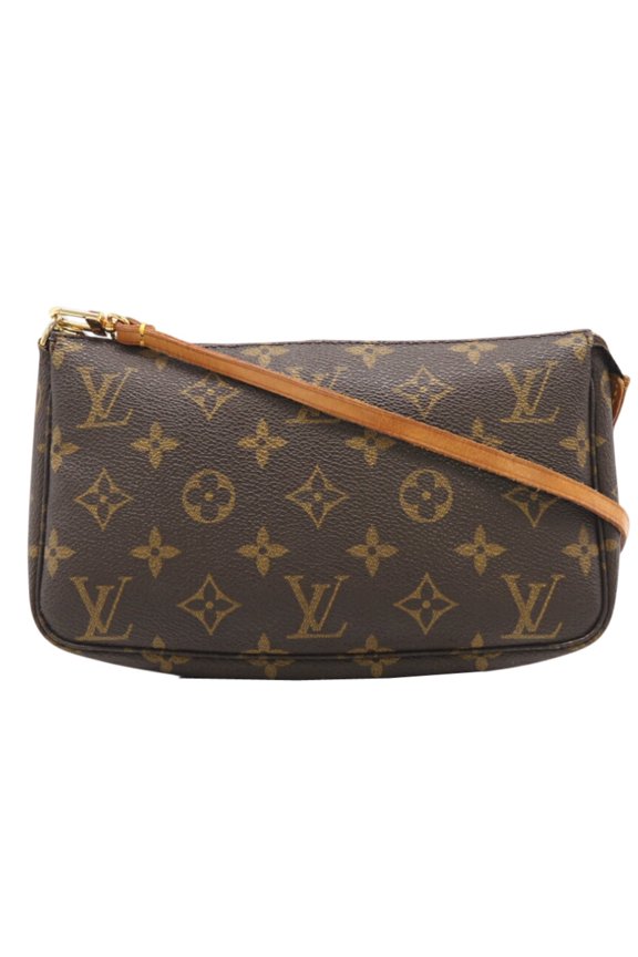 Pre-Owned LOUIS VUITTON Monogram Accessoires M51980 Pouch, Brown Coated Canvas, Women's