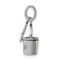 thumbnail image 3 of Auriga Sterling Silver Antiqued Sand Bucket and Shovel Charm for Women L-14mm, W-7mm, 3 of 6