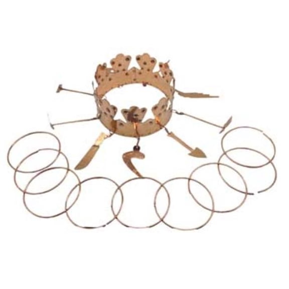 AzureGreen VOYAT Oya Herramientas Brass Crown with Tools