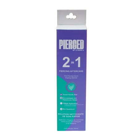 Claire's Ear Piercing Rapid 3 Week After Care Cleanser Travel Spray, For All Ages, Unisex