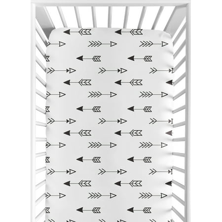 UPC: 0846480049289 | Fox Black and White Collection Arrow Print Crib Sheet