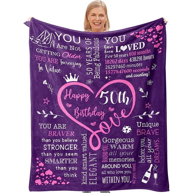 LHSHID 60th Birthday Gifts for Women Blanket Happy 60th Birthday Gifts for Women Funny 60th Birthday Gift Ideas Perfect Throw Blankets 60 Year Old Birthday Decoration for Her Mom Wife 30x40in
