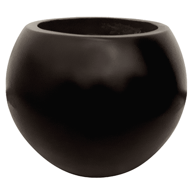 Maceta de Fibra de Vidrio Mod. Esfera Mediana Chocolate FibraFormas Fibraformas de México Esfera Mediana