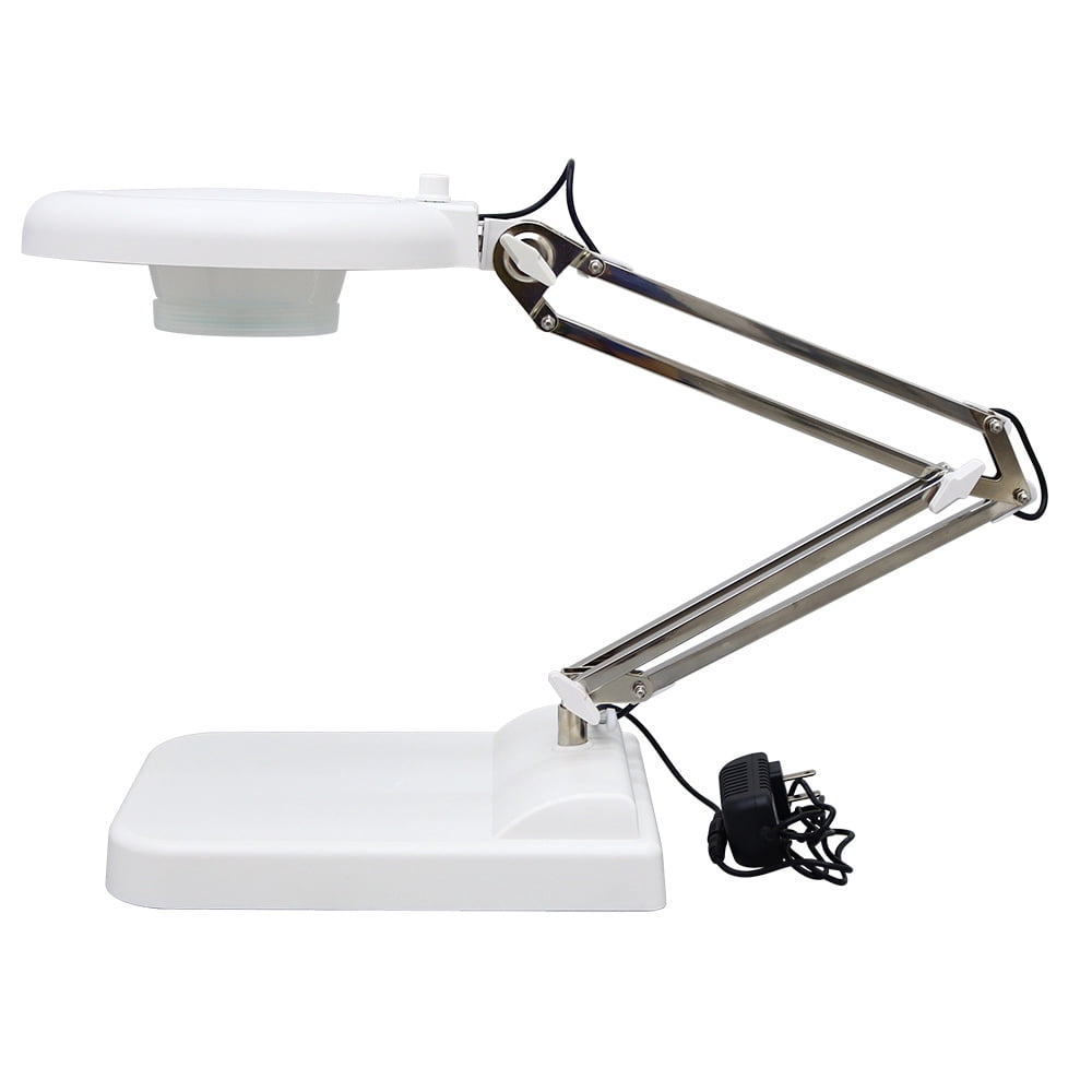 TECHTONGDA 20X 127C Desk Lamps Benchtop Magnifier Lamp Table Lamps White Glass for Reading Working Crafts Workbench