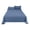 Dark Blue, variant on Solid Sky Blue 3-Piece Bed Sheet Set with One Flat Sheet and Two Pillowcases, Soft Polyester Bedding for Bedroom and Guest Room