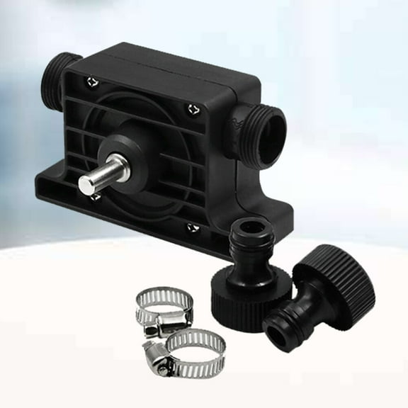BESTOYARD Electric Drill Drive Pump Black Engineering Plastic Case Water Transfer with 2 Connectors