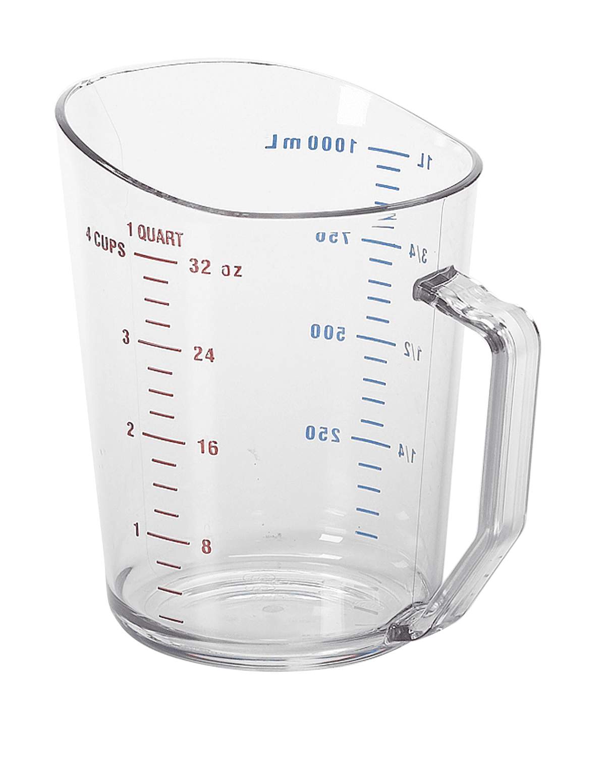 Cambro Camwear Polycarbonate Measuring Cup Clear, 1 qt. , 1/Each