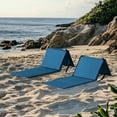 thumbnail image 5 of Sunjoy Portable Backrest Chair Folding Backrest Chair for Camping Hiking Travel Outdoor Seat，2PK Navy Blue, 5 of 13