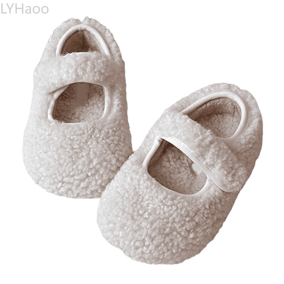 LYHaoo Warm Winter Boots For Girls Cozy Lined Casual Shoes For Toddler Little Kid Big Kid Outdoor Play Sizes 6.5 Little Kid Beige(1-1.5 Years)