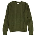 thumbnail image 1 of Frank & Oak Mens Classic Fit Cable Knit Pullover Sweater, Green, X-Large, 1 of 2