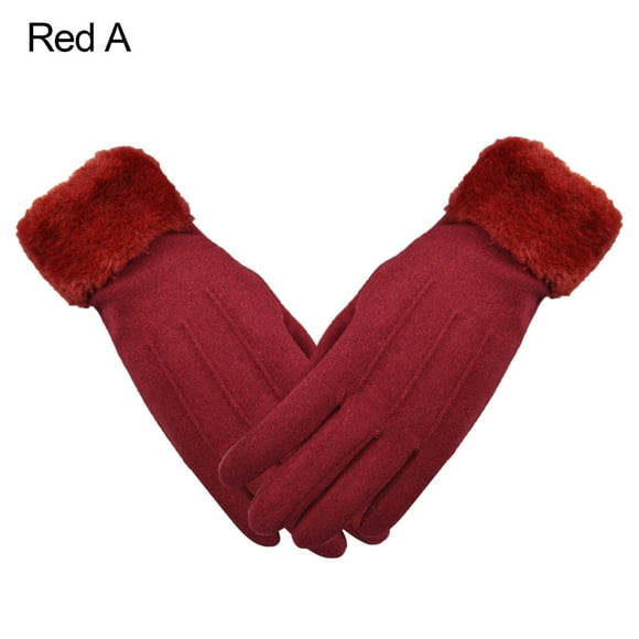 1 Pair Winter Touch Screen Gloves Anti Slip Skin-friendly Motorcycle Supplies Driving Motorcycle Winter Warm Gloves for Women