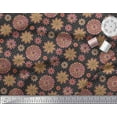 thumbnail image 2 of Soimoi Black Cotton Duck Fabric Multicolor Dot Mandala Print Fabric by Yard 42 Inch Wide, 2 of 3