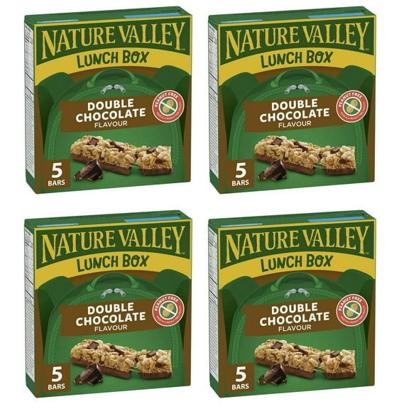 Nature Valley Lunchbox Granola Bars, Double Chocolate, 5 Bars x 26g, 130g (4 Pack)