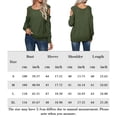 thumbnail image 2 of Suéter Suéter básico para mujer, suéter informal con cuello redondo y hombros caídos, traje de vacaciones suelto Cgtredaw ejercito verde T M para Mujer, 2 of 6