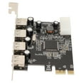 thumbnail image 4 of PCIe To USB 2.0 Card, 4 Pin Power 480Mb/s 4 Ports PCIe To USB2.0 Expansion Card Widely Compatible  For PC, 4 of 8