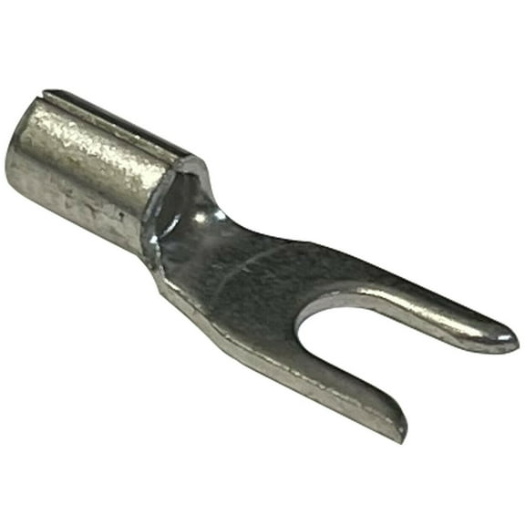 (100) Non-Insulated 16-14 AWG Gauge Spade Connector #8 Stud Electrical Wire Terminal - USA