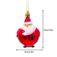 thumbnail image 3 of Pompotops Personalized Mini Cute 2PCS Christmas Tree Ornaments (Santa Claus Snowman Elk House Train Hat), Christmas Pendant Wall Hanging Living Room Home Crafts, Car Interior Pendant Decorations, 3 of 3
