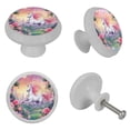 thumbnail image 4 of Unicorn Kitchen Hardware: Fluorescent Drawer Pulls - Round 4-Pack, Glow-in-the-Dark Knobs for Cabinets, Wardrobes, and Dressers, 4 of 6