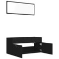 thumbnail image 2 of vidaXL 2 Piece Bathroom Furniture Set Black Engineered Wood, 2 of 5