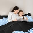 thumbnail image 5 of Erosebridal Blue Bow-tie Bedding Sets Twin with Comforter, Princess Bowknot Duvet Insert, Cute Polka Dot Decor, Lightweight, 5 of 7