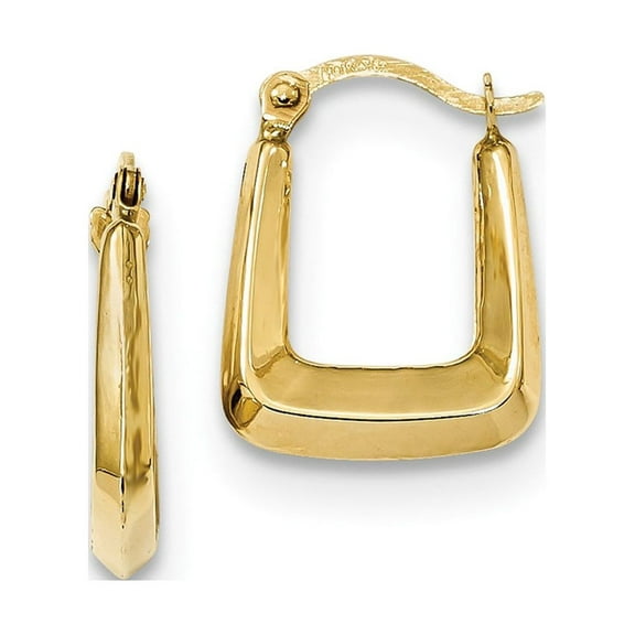 Primal Gold 14 Karat Yellow Gold Lightweight Fancy Hoop Earrings