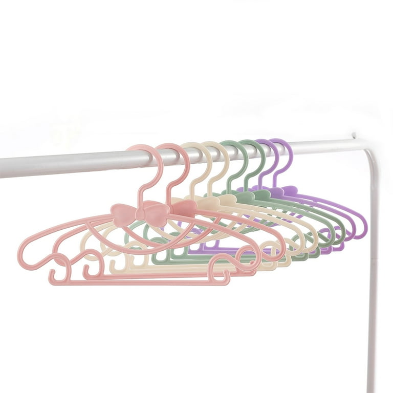 10PCS Kids Hangers Plastic Non Slip Design Multifunction Skirt T
