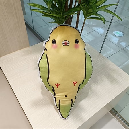 19.6 Parrot Plush Stuffed Animals Plushie Cute Soft Cuddle Pillow for Boys Girls,Yellow Green Wings