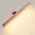 thumbnail image 1 of Lámpara de pared de madera Led, giratoria de 360 ​​° y magnética, luces de pared que funcionan con pilas, luz nocturna Led regulable recargable por USB para lectura, 1 of 5