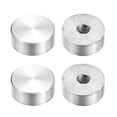 thumbnail image 1 of Unique Bargains M6 Thread 20mm Diameter Round Shape Aluminum Disc Hardware 4pack Aluminum Circle Disc Glass Top Adapter for Glass Table, 1 of 5
