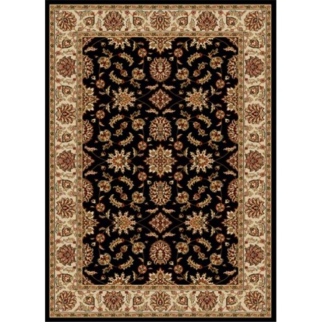 1592-1012-BLACK Como Rectangular Black Traditional Italy Area Rug, 7 ft. 9 in. W x 11 ft. H