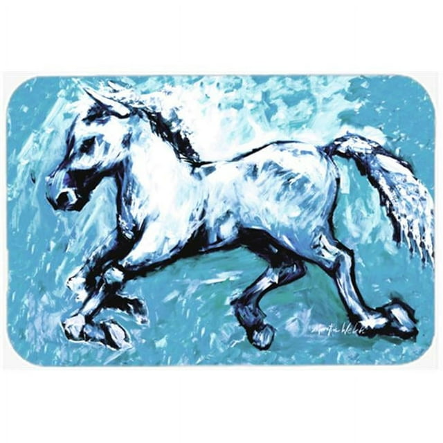 Carolines Treasures MW1171LCB Shadow The Horse In Blue Glass Cutting Board - Large