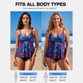 thumbnail image 3 of RELLECIGA Women's Swimsuit Set V Neck Tankini Top with High Waisted Full Coverage Bottom Two Piece Bathing Suit Jungle Size M, 3 of 9