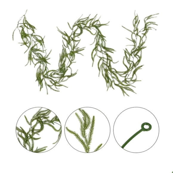 Norfolk Pine Christmas Garland 6FT/9FT - Realistic Soft-Touch Plastic Greenery,Lifelike Holiday Vine Decor