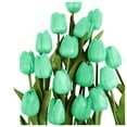 thumbnail image 2 of Huayishang Clearance Tulip Artificial Decoration Fake Flowers Single Color 10Pc Green, Household Imitation Clearance Sale, 10Pc Artificial Flowers, 2 of 4