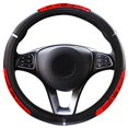 thumbnail image 2 of Funda para volante de automóvil Fundas para volante de malla antideslizante transpirable 37-38 cm Decoración para automóvil Plata, 2 of 5