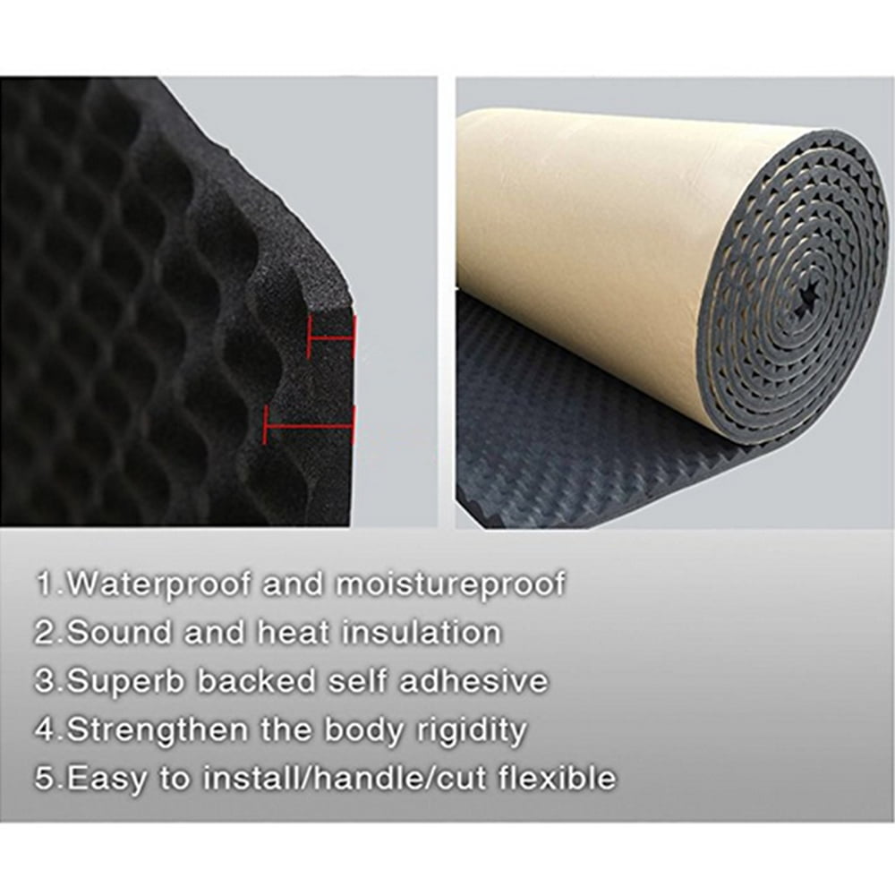 20MM Car Sound Deadener Noise Insulation Acoustic Dampening Foam-Subwoofer-Mat 