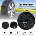 thumbnail image 2 of Universal Car Spare Tire Cover Tyre Wheel Storage Bag Fit Van Caravan Truck-S:65*37, 2 of 7
